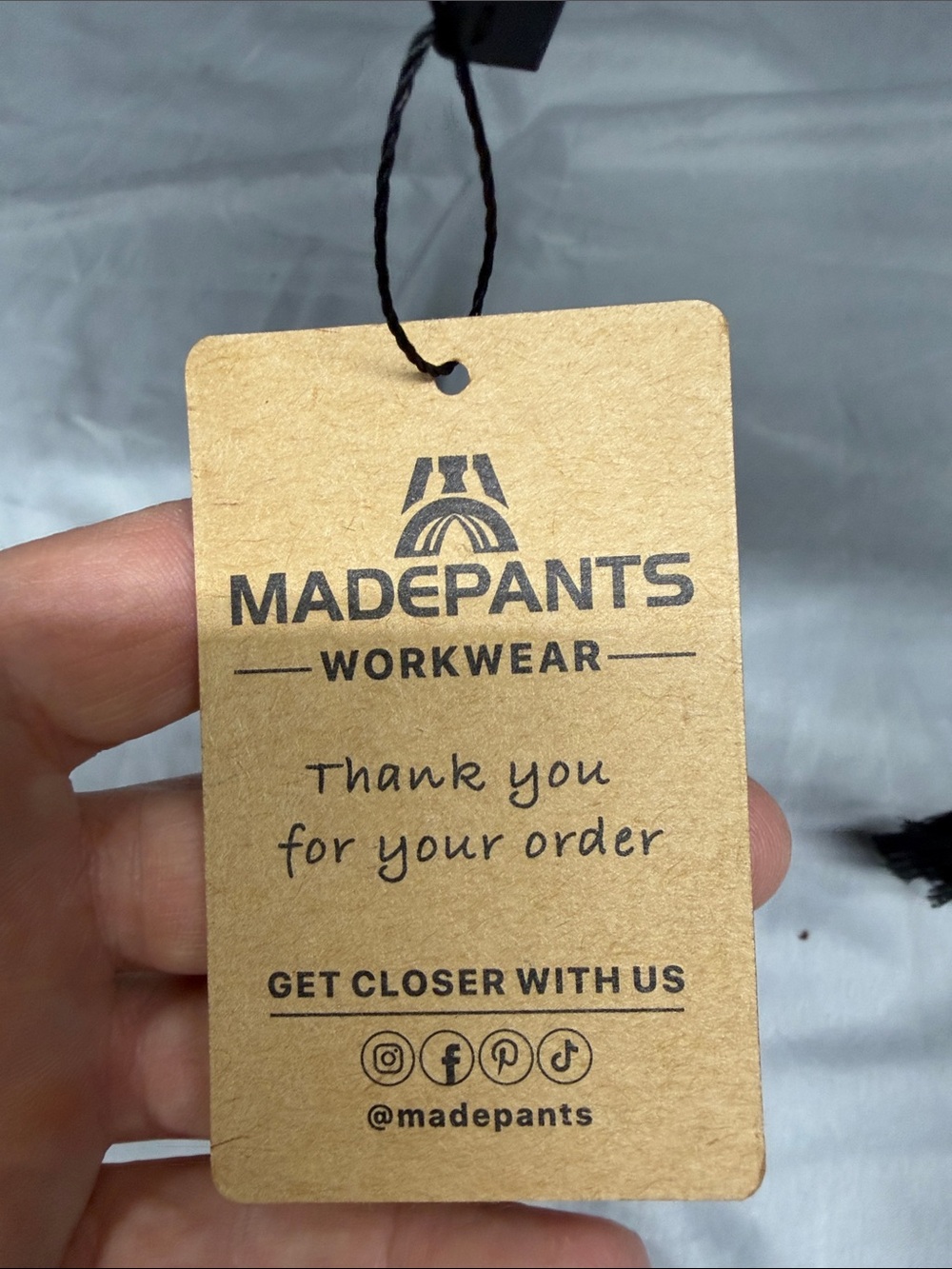MADEPANTS Workwear Kraft Hang Tag - Brown